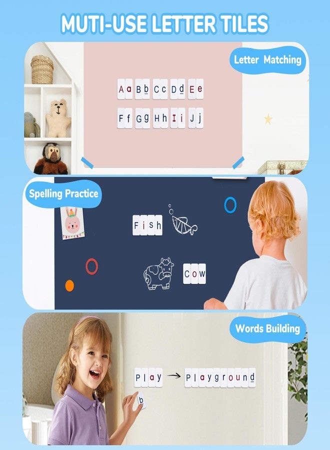 JoyCat Classroom Magnetic Letter Tiles for Phonics and Spelling-JoyCat 234 Foam Alphabet Tiles Magnetic Letters with Double-Side Magnet Board and Compartment Storage Case - Image 5